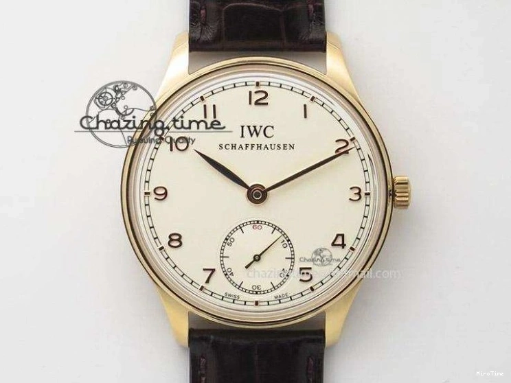 MIROTIME 0719 Supportive Portuguese Chrono IW371431 ZF 1:1 Best Edition Gray Dial On Brown Leather Strap A79350 (Slim Movement) 7261